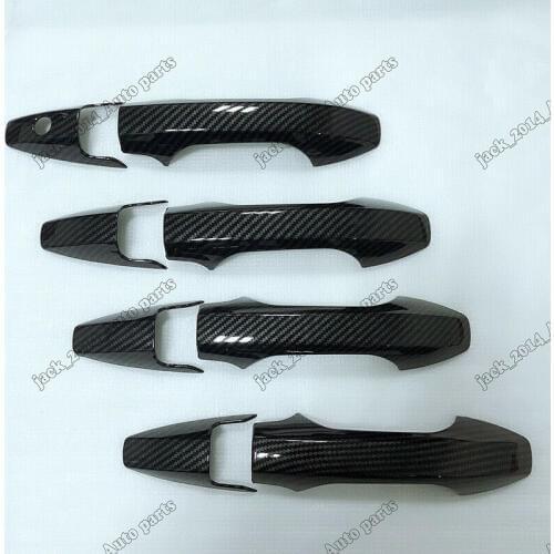 Carbon Fiber Side Door Handle Covers Trims Fit for 2007 2008 2009 2010 2011 Honda CR-V