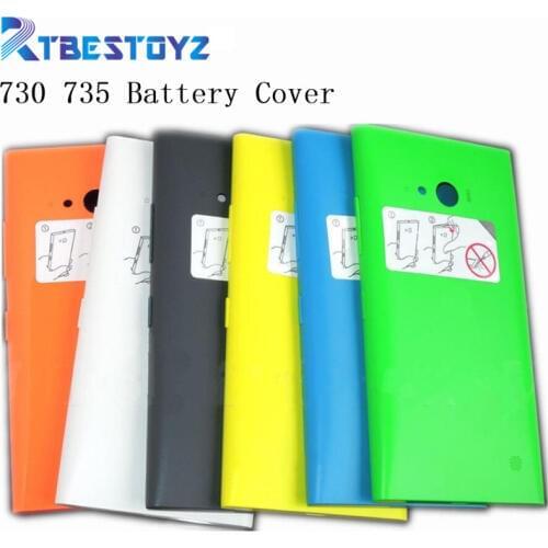 RTBESTOYZ Back Cover For Nokia lumia 730 Battery Cover Case For Lumia 735 With Side Button
