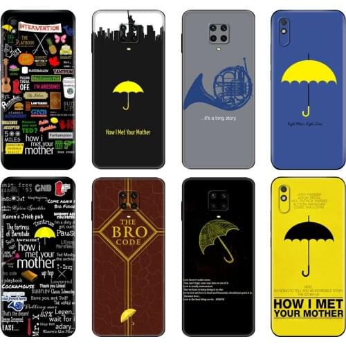 Black tpu Case For Xiaomi Redmi 7A 8 8A 9 9A 9C Case Redmi Note 8T 8 Pro T Note 9 9S 9 Pro Case how i met his mother himym