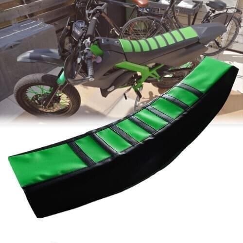 High Quality Motorcycle Striped Soft-Grip Gripper Soft Seat Cover Rubber For Kawasaki KSR KX50 65 80 85 100 110 125 250 450 500