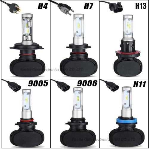 Eseastar 2PCS/Lot 90W High Power H4 LED Headlight Wiht High Speed 12000R/Min Fan H4 H7 H11 9005 9006 LED Headligh white DC12-30