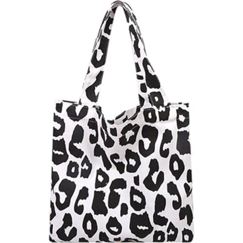 Girls Canvas Purses Retro Ladies Cute Shoulder Bag Pink Leopard Handbag Fashion Clutch Bags Travel Satchel G5AE