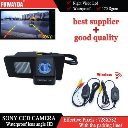 FUWAYDA Wireless FOR SONY CCD Car Rear View Mirror Image With Guide/Help Line CAMERA for Ssangyong Rexton Ssang yong Kyron