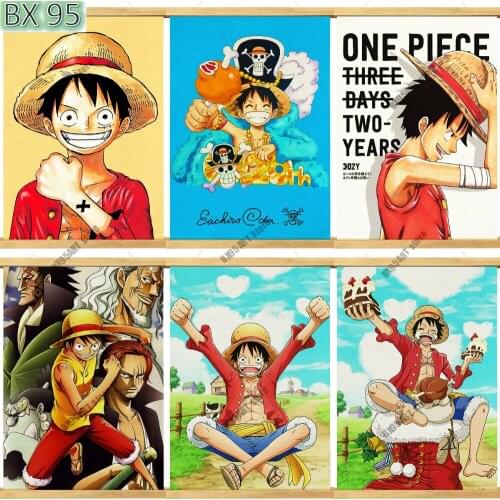 Canvas Painting Wall Art Japanese Cartoon Anime Posters and Prints Luffy Room Decor Pictures for Bedroom Home Decoration Gift