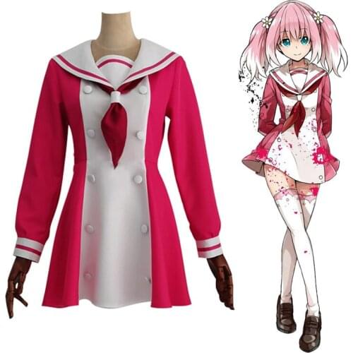 Anime Munou No Nana Hiiragi Nana Cosplay Costume Accessories Tie Headwear Socks Dress Uniform Sets Girls Women Halloween Party