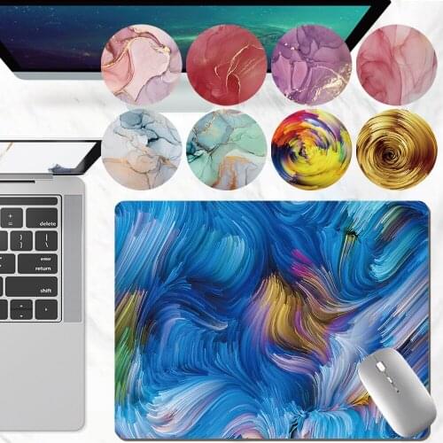 Mouse Pad Game Gamer Mouse Pad Non-slip Laptop Mat Watercolor Series Pattern Mouse Mat