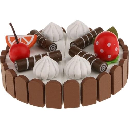 Kitchen Food Play Toy Magnet Connected Birthday Cake Child Preschool Novelty