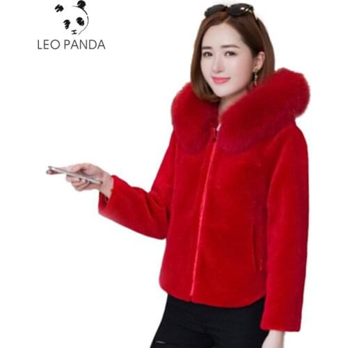 Liopfg Red Fur Coats