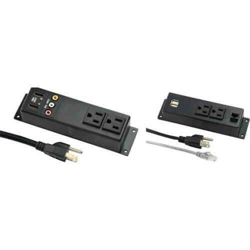 2019 Multi Furniture power socket outlet with EU/US power and doubile usb charging phone ipad aluminum socket