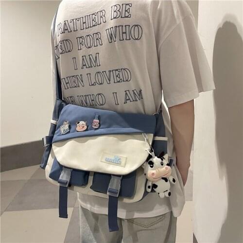 Fashion Womens Bag 2021 New Harajuku Style Nylon School Bag For Girls Large Capacity Waterproof Messenger Bags Travel Bags