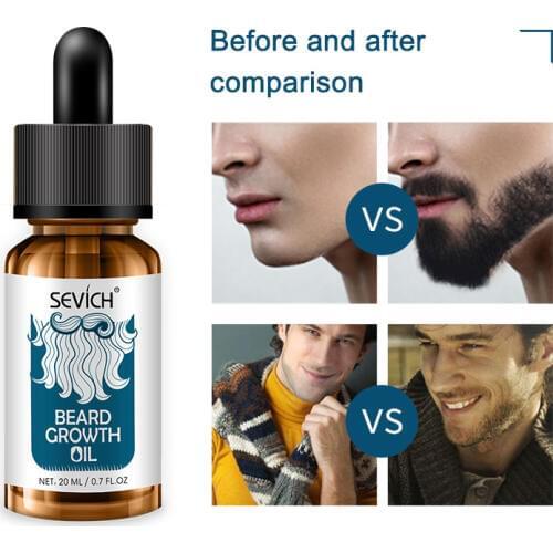Men Beard Growth Oil Natural Organic Beard Wax Balm Quality Anti-hair Loss Products Leave-in Conditioner 20ml Dropshopping