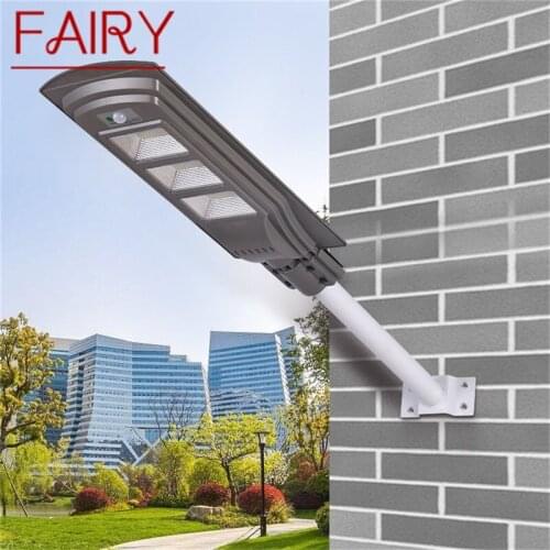 FAIRY Solar Wall Light Outdoor LED Waterproof IP65 Modern Patio Garden Human Body Induction Street Lights For Home Porch Garden