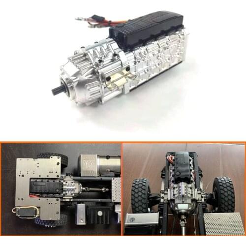 Two-speed Gearbox Upgrade for 1/14 Tamiya RC Truck Trailer Tipper Scania MAN Benz Actros Volvo Car Diy Parts