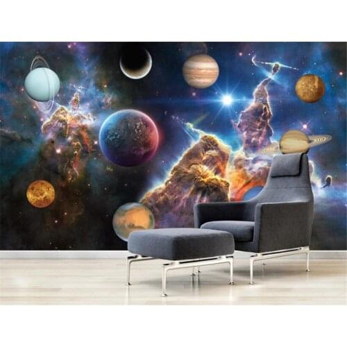 Beibehang papel de parede Customize new beautiful universe galaxy planet bedroom living room background wallpaper papier peint