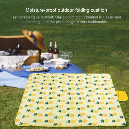 Picnic Blanket Floral Outdoor Picnic Beach Mat Foldable Thick Camping Mat Tent Ground Mat Trekking Outdoor Thick Sandproof Blank