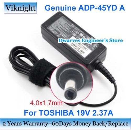 Genuine ADP-45YD A ac adapter PA5192A-1AC3 for Toshibaa SATELLITE U920T TABLET ULTRABOOK 19V 2.37A 45W Laptop Adapter charger