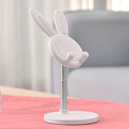 Cute Bunny Portable Lifting Phone Stand Desktop Stand Phone Suitable For Samsung Ipad Xiaomi Huawei Adjustable Accessories
