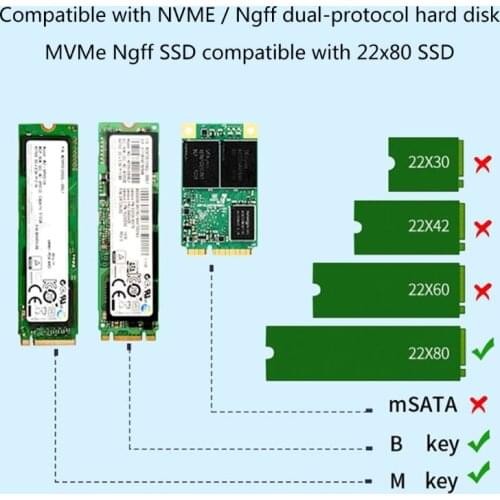 27RA 1Set M.2 SSD NVMe Heat Sink Aluminum Heatsink with Thermal Pad for M2 2280