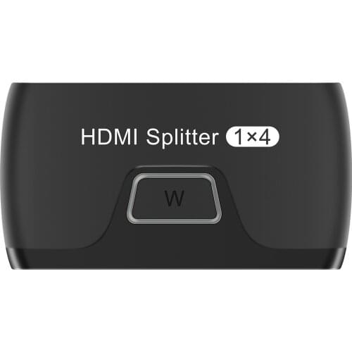 HDMI Splitter 1 in 4 Out 4K 1.4 HDCP, Powered HDMI Splitter Supports 3D 4K@60HZ Full HD2160P for Xbox PS4