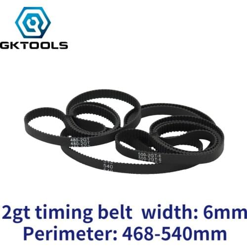 GKTOOLS C-11 3D Printer GT2 6mm Closed Loop Rubber 2GT Timing Belt Length 468 480 484 488 494 500 520 524 528 540 mm