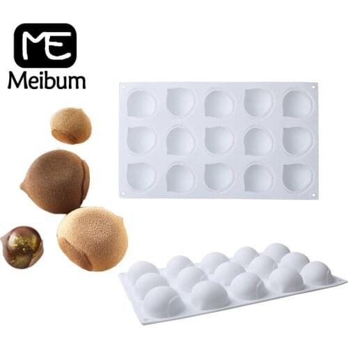 Meibum 15 Cavity Hazelnut Shape Chocolate Fondant Silicone Cake Mold Mousse Dessert Pastry Decoration Mould Baking Tools