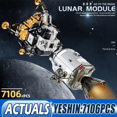 DHL Mould King 21006 MOC Star Plan Toys APOLLO11 Saturn V Spacecraft Model Building Blocks Bricks Kids Funny Toys Birthday Gifts