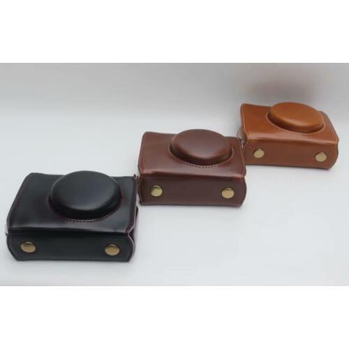 PU leather Camera Bag Case Cover Pouch with strap for Panasonic for LUMIX DMC-LX10 LX10 + Shoulder neck strap