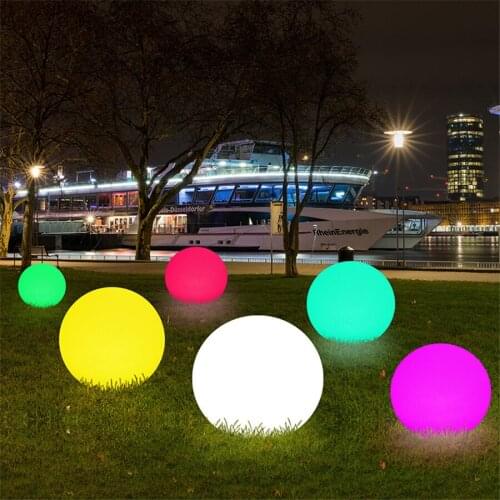 Led Outdoor Garden Lawn Landscape Light 16 Color Remote Control Glow Round Ball Night Lights For Bedoom Party Christmas Wedding