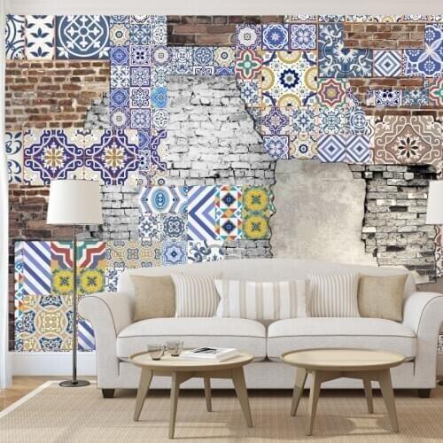 Vintage Bohemian Photo 3d Wallpaper Retro Nostalgic Rose TV Wall Cafe Restaurant Decoration Painting 3d Mural Wallpaper for Wall