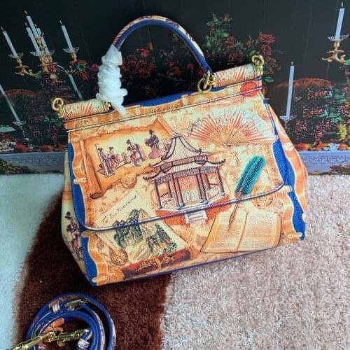 W0056 Original Quality Real Leather Luxury Handbag Womens Famous Brands High Quality Fashionable Womens bag