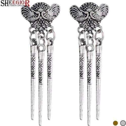 Vintage Elephant Totems Stud Earrings for Women Accessories Retro Rivets Dangle Small Earings Fashion Jewelry Gifts Dropshipping