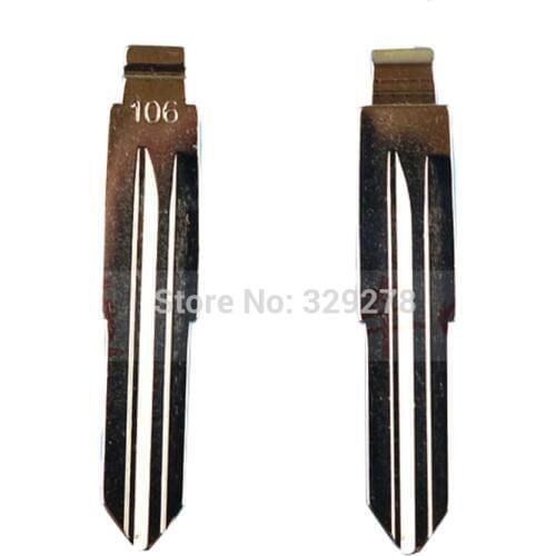 10pcs/lot Metal Blank Uncut Flip KD Remote Key Blade Type #106 for chevrolet NO. 106 Blade