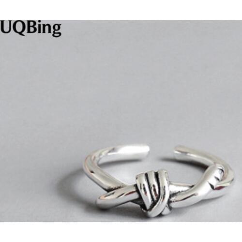 2019 Fashion Newest 925 Sterling Silver Retro Vintage Knot Rings Jewelry