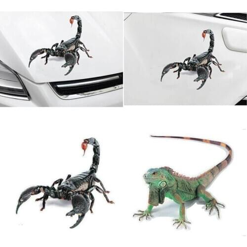 3D Car Sticker Animals Bumper Spider Gecko Scorpions Sticker Auto Motorcycle Accessories for Lexus Honda Acura RLX CL EL CSX ILX