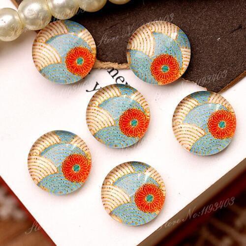 40PCS 12mm)/Round12mm 20mm 25mm 30mm Glass Cabochon DIY For jewelry finding Cameo Setting,Dome Flat Back Beads-225-9
