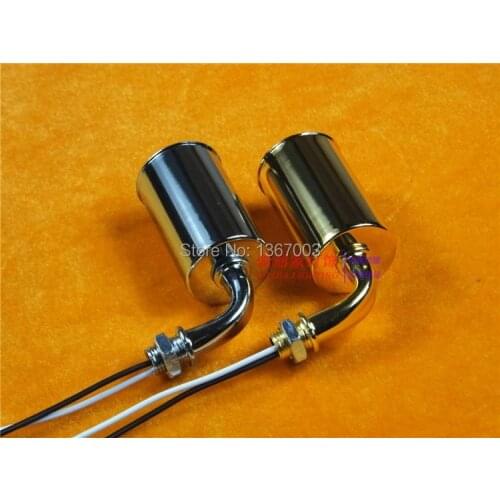 5/pcs E14ceramic Lamp Base with metal cup/ Lighting Accessories e14 lamp socket / Ceramic E14 Light Holder With 20cm Wire