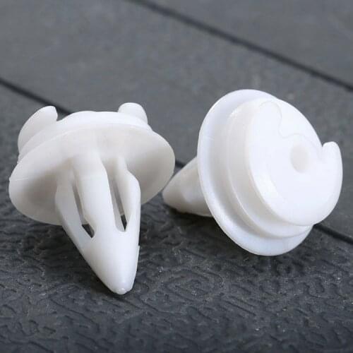50Pcs Auto Door Trim Panel Clips 9mm Hole Rivet Retainer Push Engine Cover Fender Car Door Trim Panel Side Skirts Plastic Clips