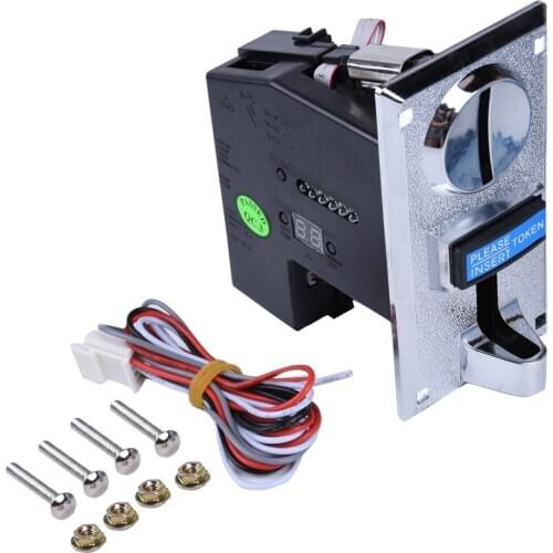 6 Multi Coins Token Acceptor Selector for Vending Machine Arcade Game 12 Volt 12V Arcade Cabinet Coin Selector