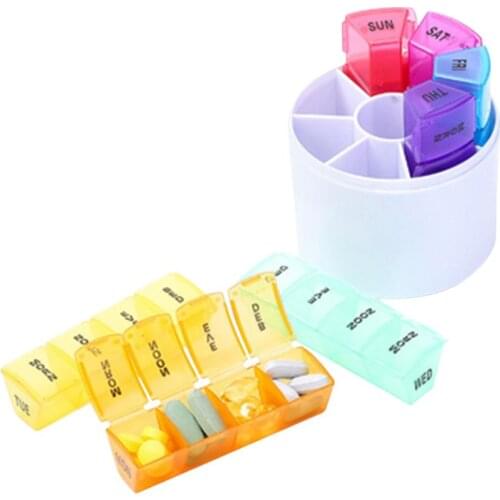 7 Days 28 Grids Colorful Kit Pill Storage Box Medicine Box Tablet Organizer Medicine Pill Box Portable Pill Container