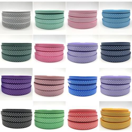 10mm 15mm 20mm 25mm 5yards Grosgrain Ribbon Printing Polka Dot Hair Bow Party Christmas Wedding Decoration DIY Gift Wrapping