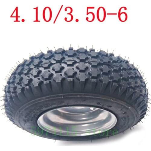 Size 4.10/3.50-6 Inch Tubeless 3-hole Hub, Suitable For Electric Bicycles, Trolleys, Scooters, Go Karts, Atv Four-wheel Mowers