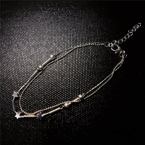 Star Bracelet Anklet Alloy Chain Made in China Precision Machining Couple Must Party Nightclub Accessories LY-002