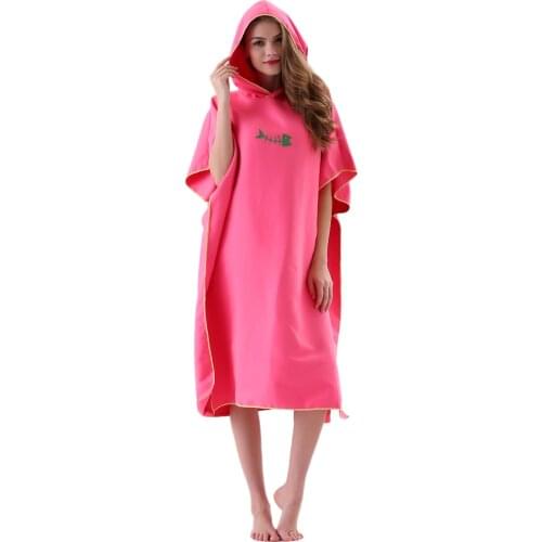 Fast Quick Drying Ultra Adult Bath Towel Microfiber Wetsuit Robes Cape Beach Hooded Poncho Towels For Swim Surf Spa Changerobe