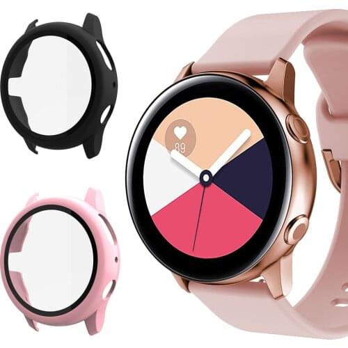 Case+Glass For Samsung Galaxy Watch Active 2 44mm 40mm All-Around TPU Cover Bumper Screen Protector Galaxy Watch Active2 44 40mm