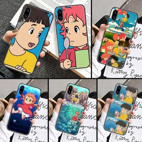 Anime Cute Ponyo on the Cliff Phone Case For Huawei Honor 6A 7A 7C 8A 8X 8 9 9X 10 10i 20 Lite Pro black soft cell cover luxury