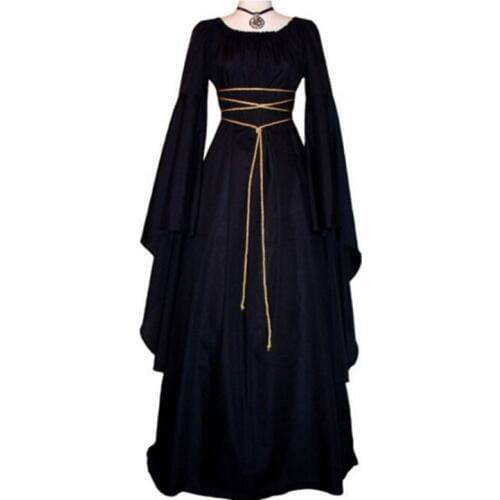Cosplay Black 6 Colors Victoria witches lady halloween Vampire ghost Black Queen Fancy dress costume S-2XL