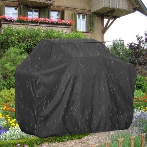 Black Waterproof BBQ Cover BBQ Accessories Grill Cover Anti Dust Rain Gas Charcoal Electric Barbeque Grill Barbecue Supplies