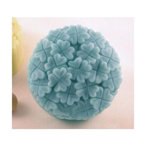 Soap Mold Fondant Cake Decoration Mold Flower Handmade Soap Mold Lucky Clover Silicon NO.:SO396 Aroma Stone Moulds PRZY