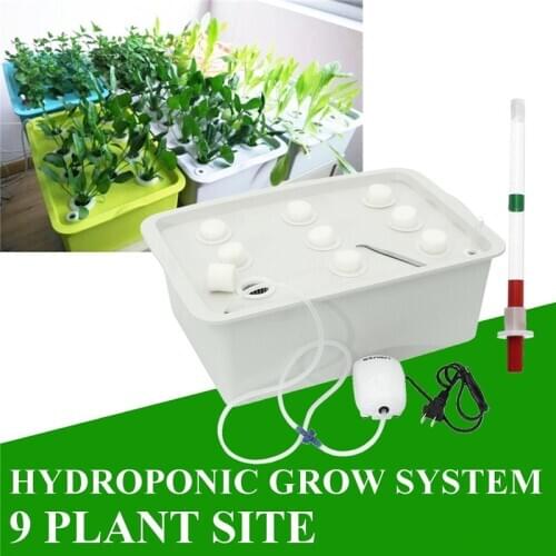 9 Holes 220V Plant Site Hydroponic System Indoor Garden Cabinet Box Grow Kit Bubble Garden Pots Planter Nursery Pot