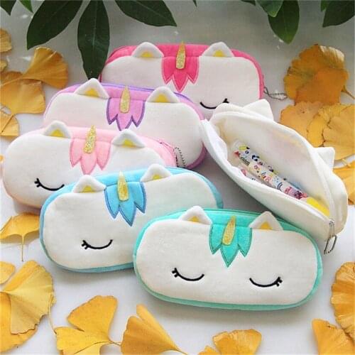 Pencil Cases Unicorn Pencil Box School Supplies Kawaii Stationery Organizer Calculator Pencil Case For Girls Cute Things Large
